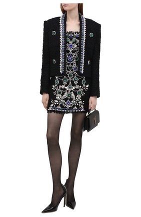 Женский жакет BALMAIN черного цвета по цене 448500 руб., арт. XF1SK230/PB01 | Фото 2 Женский жакет BALMAIN черного цвета, арт. XF1SK230/PB01 | Фото 2 (Материал подклада: Синтетический материал; Рукава: Длинные; Материал внешний: Хлопок; Длина (для топов): Стандартные; Женское Кросс-КТ: Жакет-одежда; 1-2-бортные: Однобортные; Случай: Вечерний; Стили: Романтичный)