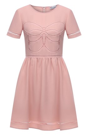 Женское платье REDVALENTINO светло-розового цвета по цене 67700 руб., арт. XR3VA20V/6BC | Фото 1 Женское платье REDVALENTINO светло-розового цвета, арт. XR3VA20V/6BC | Фото 1 (Длина Ж (юбки, платья, шорты): Мини; Материал подклада: Синтетический материал; Рукава: Короткие; Материал внешний: Синтетический материал; Женское Кросс-КТ: Платье-одежда; Случай: Повседневный; Стили: Романтичный)