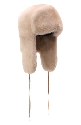 Мужская шапка-ушанка из меха норки KUSSENKOVV светло-бежевого цвета, арт. 329600012247 | Фото 1 (Материал: Натуральный мех; Региональные ограничения белый список (Axapta Mercury): RU)