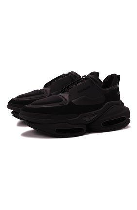 Мужские комбинированные кроссовки b-bold BALMAIN черного цвета, арт. XM1VI277/TPNS | Фото 1 (Материал внутренний: Текстиль, Натуральная кожа; Материал внешний: Кожа; Подошва: Массивная; Стили: Гранж)