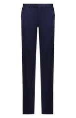 Мужские шерстяные брюки BRIONI темно-синего цвета, арт. RPL20L/P1A0Y/M0ENA | Фото 1 (Материал внешний: Шерсть; Длина (брюки, джинсы): Стандартные; Случай: Повседневный; Материал подклада: Купро; Стили: Кэжуэл)