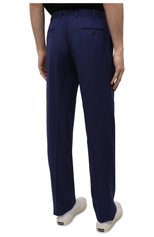 Мужские шерстяные брюки BRIONI темно-синего цвета, арт. RPL20L/P1A0Y/M0ENA | Фото 4 (Материал внешний: Шерсть; Длина (брюки, джинсы): Стандартные; Случай: Повседневный; Материал подклада: Купро; Стили: Кэжуэл)