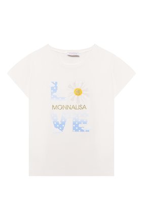 Детская хлопковая футболка MONNALISA белого цвета по цене 10450 руб., арт. 119601 | Фото 1 Детская хлопковая футболка MONNALISA белого цвета, арт. 119601 | Фото 1 (Материал внешний: Хлопок; Рукава: Короткие; Региональные ограничения белый список (Axapta Mercury): RU; Ростовка одежда: 10 - 11 лет | 140 - 146см, 12 лет | 152 см, 2 года | 92 см, 3 года | 98 см, 4 года | 104 см, 5 лет | 110 см, 6 лет | 116 см, 7 лет | 122 см, 8 лет | 128 см)
