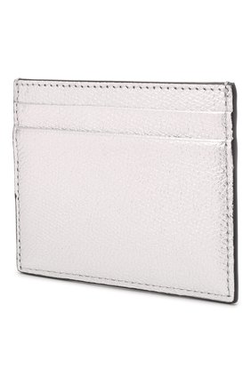 Женский кожаный футляр для кредитных карт VALENTINO серебряного цвета, арт. XW2P0V32/YFJ | Фото 2 (Региональные ограничения белый список (Axapta Mercury): RU; Материал: Натуральная кожа)