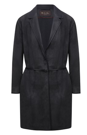 Женское замшевое пальто с кожаным ремнем LORO PIANA темно-серого цвета по цене 899500 руб., арт. FAG3254 | Фото 1