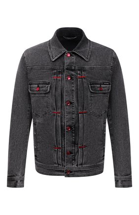 Мужская джинсовая куртка DOLCE & GABBANA темно-серого цвета по цене 109500 руб., арт. G9W00D/G8ER9 | Фото 1 Мужская джинсовая куртка DOLCE & GABBANA темно-серого цвета, арт. G9W00D/G8ER9 | Фото 1 (Материал внешний: Хлопок, Деним; Длина (верхняя одежда): Короткие; Рукава: Длинные; Кросс-КТ: Куртка, Деним; Региональные ограничения белый список (Axapta Mercury): RU)