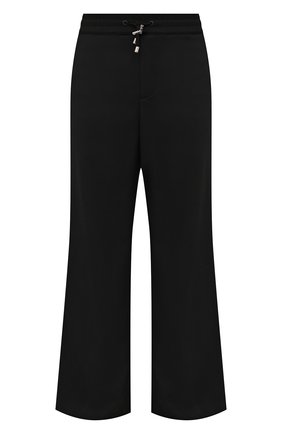 Мужские шерстяные брюки BALMAIN черного цвета, арт. XH1PQ031/WB02 | Фото 1 (Материал внешний: Шерсть; Длина (брюки, джинсы): Стандартные; Случай: Повседневный; Стили: Спорт-шик, Минимализм; Региональные ограничения белый список (Axapta Mercury): RU)