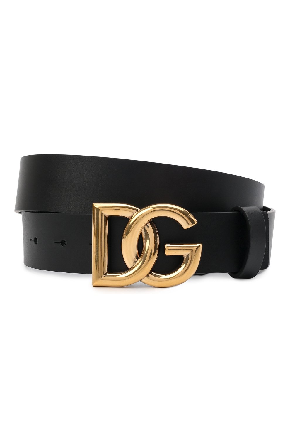 Мужской кожаный ремень DOLCE & GABBANA черного цвета, арт. BC4644/AX622 | Фото 1 (Случай: Повседневный; Материал: Натуральная кожа)