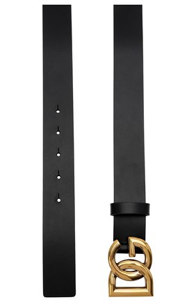 Мужской кожаный ремень DOLCE & GABBANA черного цвета, арт. BC4644/AX622 | Фото 3 (Случай: Повседневный; Материал: Натуральная кожа)