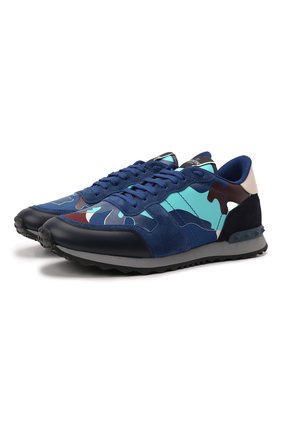 Мужские комбинированные кроссовки rockrunner VALENTINO синего цвета по цене 71600 руб., арт. XY2S0723/TCC | Фото 1 Мужские комбинированные кроссовки rockrunner VALENTINO синего цвета, арт. XY2S0723/TCC | Фото 1 (Материал внешний: Кожа; Подошва: Массивная; Материал внутренний: Текстиль; Материал утеплителя: Без утеплителя; Стили: Классический; Длина стельки: 25,0, 25,6, 26,0, 26,3, 26,6, 27,0, 27,3, 27,6, 28,0, 28,3, 28,6, 29,0, 29,9, 29,6; ширина носка стельки: 9,4; толщина подошвы: 3,5)