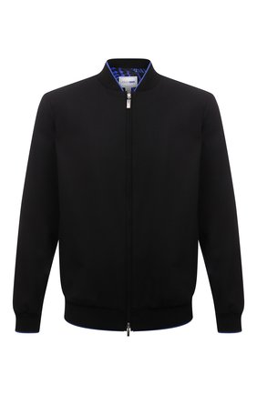 Мужской кашемировый бомбер ZILLI SPORT черного цвета по цене 345500 руб., арт. MFW-66033-001/0001 | Фото 1 Мужской кашемировый бомбер ZILLI SPORT черного цвета, арт. MFW-66033-001/0001 | Фото 1 (Рукава: Длинные; Материал внешний: Шерсть, Кашемир; Длина (верхняя одежда): Короткие; Материал подклада: Шелк; Кросс-КТ: Куртка; Принт: Без принта; Мужское Кросс-КТ: шерсть и кашемир; Стили: Кэжуэл)