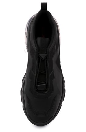 Мужские кроссовки collision PRADA черного цвета, арт. 4E3570-51AC-F0002 | Фото 6 (Материал внешний: Текстиль; Стили: Классический; Материал утеплителя: Без утеплителя; Подошва: Массивная)
