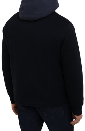 Мужская кашемировая куртка с меховой подкладкой LORO PIANA темно-синего цвета, арт. FAM0160 | Фото 4 (Кросс-КТ: Куртка; Мужское Кросс-КТ: шерсть и кашемир, утепленные куртки; Материал внешний: Шерсть, Кашемир; Рукава: Длинные; Длина (верхняя одежда): Короткие; Стили: Кэжуэл)