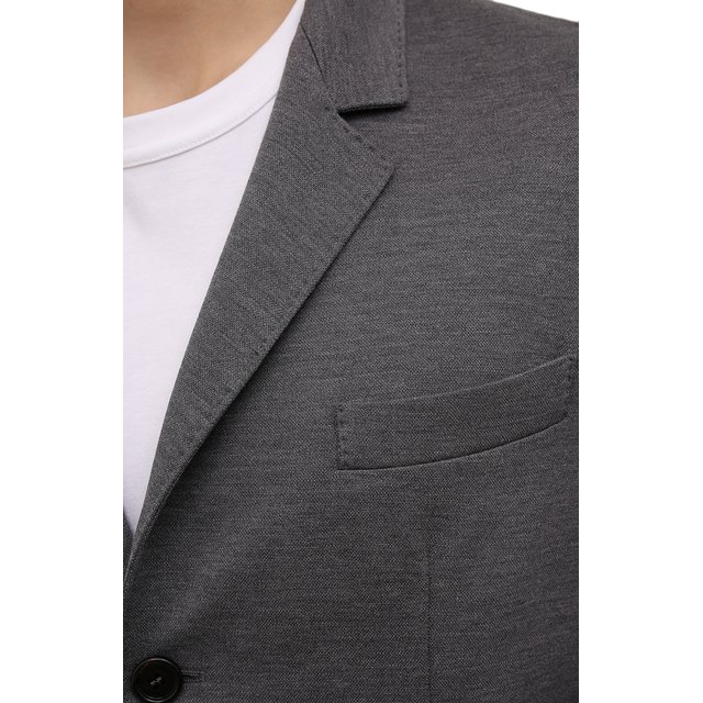 Пиджак из шелка и хлопка Brunello Cucinelli MQ8588J01 Фото 5