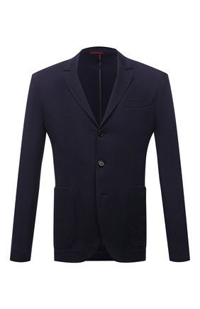 Мужской пиджак из шелка и хлопка BRUNELLO CUCINELLI синего цвета по цене 245000 руб., арт. MQ8588J01 | Фото 1