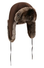 Детского меховая шапка-ушанка FURLAND коричневого цвета, арт. 0001101420062200029 | Фото 1 (Материал: Натуральный мех)
