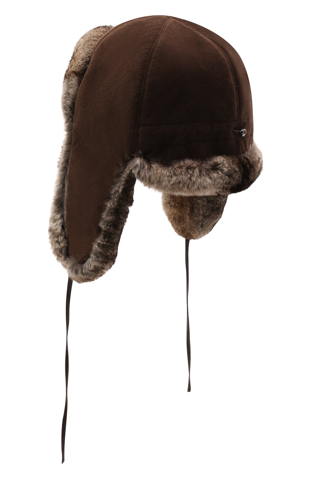 Детского меховая шапка-ушанка FURLAND коричневого цвета, арт. 0001101420062200029 | Фото 2 (Материал: Натуральный мех)