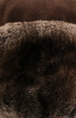 Детского меховая шапка-ушанка FURLAND коричневого цвета, арт. 0001101420062200029 | Фото 3 (Материал: Натуральный мех)