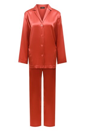 Женская шелковая пижама LA PERLA кораллового цвета по цене 39050 руб., арт. 0020288 | Фото 1 Женская шелковая пижама LA PERLA кораллового цвета, арт. 0020288 | Фото 1 (Материал внешний: Шелк; Длина (для топов): Стандартные; Рукава: Длинные; Длина (брюки, джинсы): Стандартные; Длина Ж (юбки, платья, шорты): Мини)