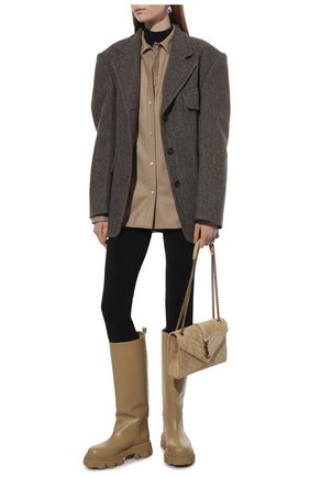 Женские кожаные сапоги perni GIA COUTURE бежевого цвета по цене 51650 руб., арт. PERNI07-B 123 | Фото 2 Женские кожаные сапоги perni GIA COUTURE бежевого цвета, арт. PERNI07-B 123 | Фото 2 (Каблук высота: Низкий; Высота голенища: Средние; Материал внутренний: Натуральная кожа; Подошва: Платформа; Материал утеплителя: Без утеплителя; Материал внешний: Кожа)