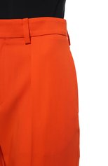 Женские шерстяные брюки RALPH LAUREN оранжевого цвета, арт. 290865068 | Фото 5 (Материал внешний: Шерсть; Длина (брюки, джинсы): Стандартные; Женское Кросс-КТ: Брюки-одежда; Силуэт Ж (брюки и джинсы): Узкие; Стили: Кэжуэл)