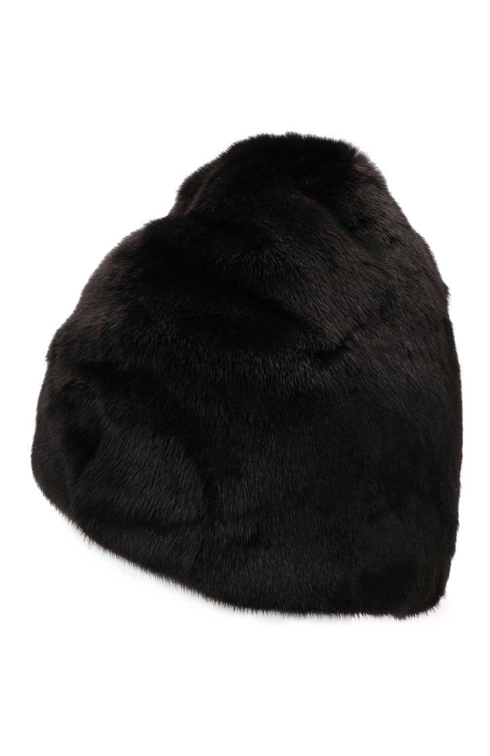 Детского меховая шапка ноби FURLAND черного цвета, арт. 0153400110150300307 | Фото 2 (Материал: Натуральный мех)