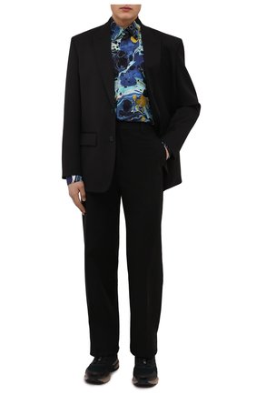 Мужская шелковая рубашка DOLCE & GABBANA синего цвета по цене 122000 руб., арт. G5JE8T/IS1KH | Фото 2 Мужская шелковая рубашка DOLCE & GABBANA синего цвета, арт. G5JE8T/IS1KH | Фото 2 (Материал внешний: Шелк; Длина (для топов): Стандартные; Рукава: Длинные; Случай: Вечерний; Манжеты: Под запонки; Воротник: Кент; Рубашки М: Regular Fit; Принт: С принтом; Стили: Гламурный; Региональные ограничения белый список (Axapta Mercury): RU)