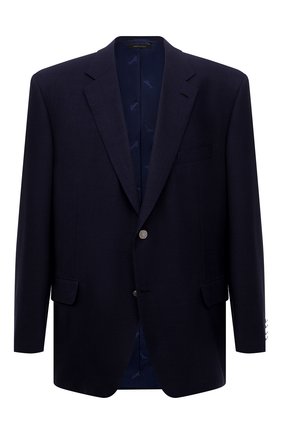Мужской шерстяной пиджак BRIONI темно-синего цвета по цене 397500 руб., арт. RGH01I/P1A59/PARLAMENT0 | Фото 1 Мужской шерстяной пиджак BRIONI темно-синего цвета, арт. RGH01I/P1A59/PARLAMENT0 | Фото 1 (Материал внешний: Шерсть; Материал подклада: Купро; Длина (для топов): Стандартные; Рукава: Длинные; 1-2-бортные: Однобортные; Пиджаки М: Прямой; Случай: Формальный; Стили: Классический)