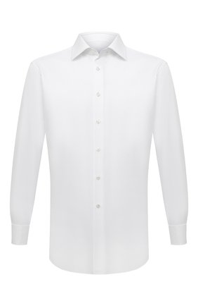 Мужская хлопковая сорочка BRIONI белого цвета по цене 68900 руб., арт. RCA30M/PZ062 | Фото 1 Мужская хлопковая сорочка BRIONI белого цвета, арт. RCA30M/PZ062 | Фото 1 (Рукава: Длинные; Длина (для топов): Стандартные; Материал внешний: Хлопок; Случай: Формальный; Манжеты: Под запонки; Воротник: Акула; Рубашки М: Regular Fit; Принт: Однотонные; Стили: Классический)