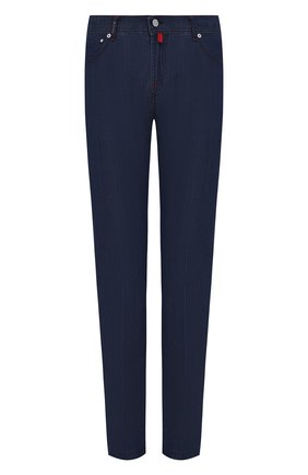 Мужские джинсы KITON темно-синего цвета, арт. UPNJSM/J0771A | Фото 1 (Материал внешний: Хлопок, Деним; Длина (брюки, джинсы): Стандартные; Кросс-КТ: Деним; Силуэт М (брюки): Прямые; Стили: Кэжуэл)