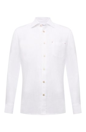 Мужская льняная рубашка KITON белого цвета по цене 55150 руб., арт. UMCNERH0800401 | Фото 1 Мужская льняная рубашка KITON белого цвета, арт. UMCNERH0800401 | Фото 1 (Рукава: Длинные; Материал внешний: Лен; Длина (для топов): Стандартные; Случай: Повседневный; Манжеты: На пуговицах; Воротник: Акула; Рубашки М: Slim Fit; Принт: Однотонные; Стили: Кэжуэл)
