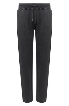 Мужские хлопковые брюки KITON темно-серого цвета, арт. UK1051SM | Фото 1 (Длина (брюки, джинсы): Стандартные; Материал внешний: Хлопок; Случай: Повседневный; Стили: Спорт-шик)