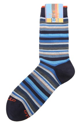 Мужские носки из хлопка и кашемира GALLO темно-синего цвета, арт. AP102853 | Фото 1 (Материал внешний: Хлопок; Кросс-КТ: бельё)
