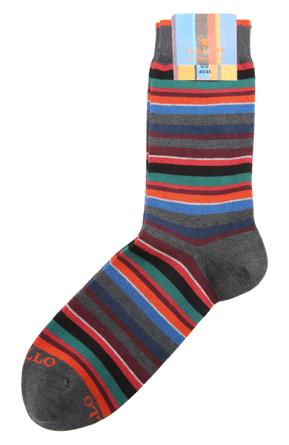 Мужские носки из хлопка и кашемира GALLO серого цвета, арт. AP102853 | Фото 1 (Кросс-КТ: бельё; Материал внешний: Хлопок)