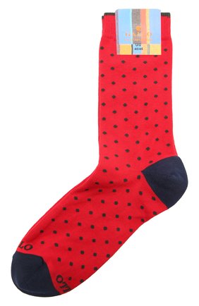 Мужские хлопковые носки GALLO красного цвета, арт. AP103014 | Фото 1 (Материал внешний: Хлопок; Кросс-КТ: бельё)
