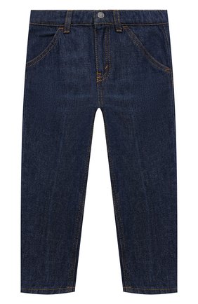 Детские джинсы GUCCI синего цвета, арт. 660203/XDBU6 | Фото 1 (Региональные ограничения белый список (Axapta Mercury): RU; Детали: На резинке)