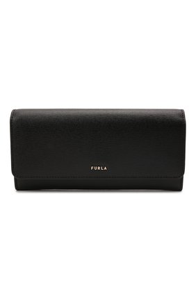 Женские кожаный кошелек FURLA черного цвета, арт. PCY3UNO/B30000 | Фото 1 (Материал: Натуральная кожа)