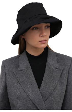 Женская шляпа Y`S черного цвета, арт. YQ-H01-990 | Фото 2 (Материал: Синтетический материал, Текстиль)