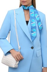 Женская шелковая повязка на голову VALENTINO голубого цвета, арт. XW2E6017/IHN | Фото 3 (Материал: Текстил ь, Шелк; Региональные ограничения белый список (Axapta Mercury): RU)