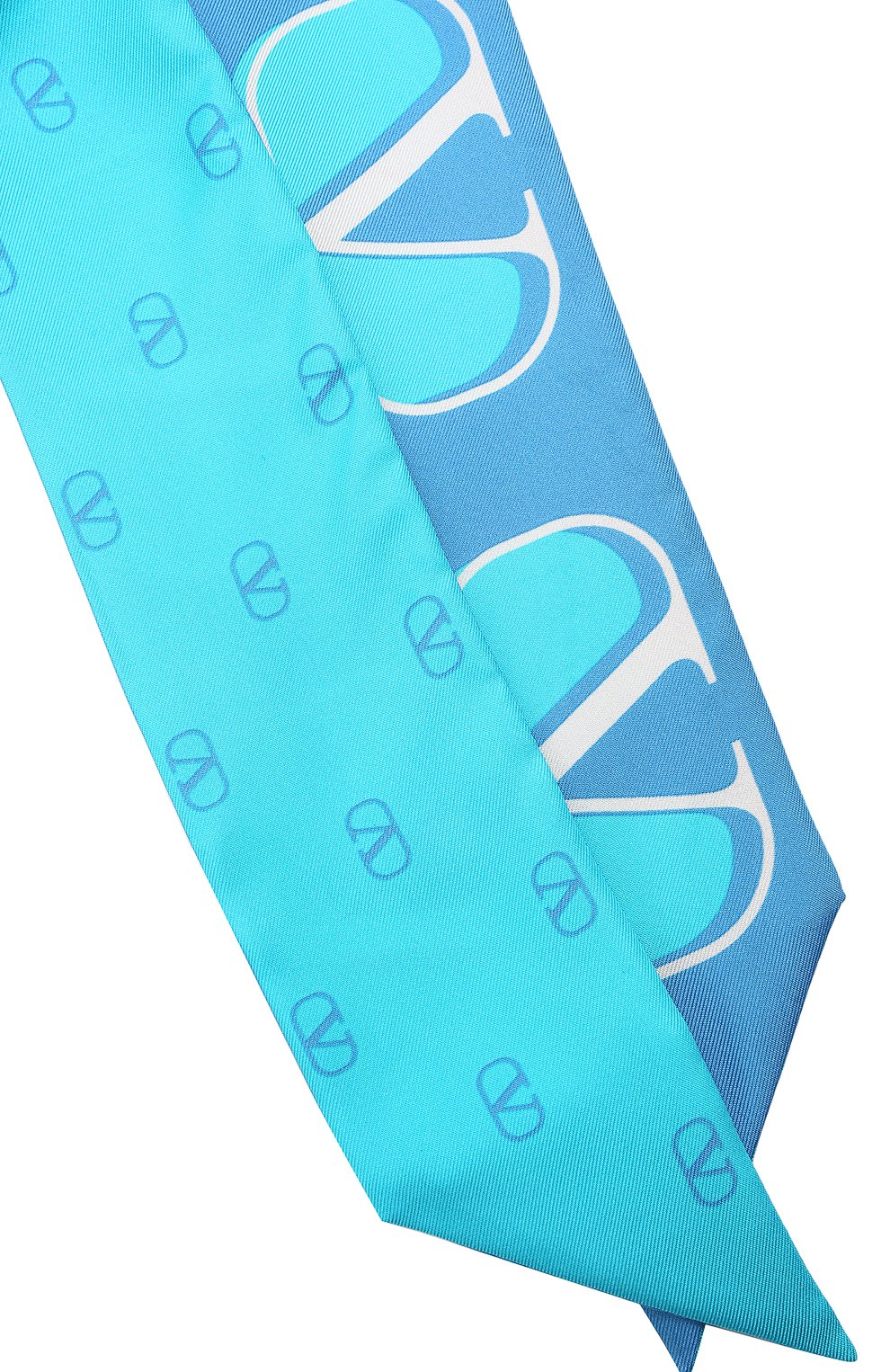 Женская шелковая повязка на голову VALENTINO голубого цвета, арт. XW2E6017/IHN | Фото 5 (Материал: Текстиль, Шелк; Региональные ограничения белый список (Axapta Mercury): RU)