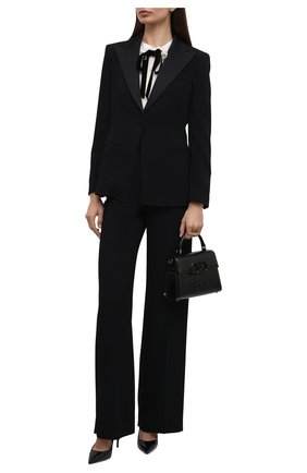 Женские брюки из вискозы GIORGIO ARMANI черного цвета по цене 97900 руб., арт. 2SHPP0MW/T03C9 | Фото 2 Женские брюки из вискозы GIORGIO ARMANI черного цвета, арт. 2SHPP0MW/T03C9 | Фото 2 (Длина (брюки, джинсы): Удлиненные; Материал внешний: Вискоза; Стили: Классический; Силуэт Ж (брюки и джинсы): Широкие; Женское Кросс-КТ: Брюки-одежда)