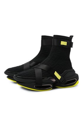 Мужские текстильные кроссовки b-bold BALMAIN черного цвета по цене 96450 руб., арт. XM1VH284/TKAM | Фото 1 Мужские текстильные кроссовки b-bold BALMAIN черного цвета, арт. XM1VH284/TKAM | Фото 1 (Подошва: Массивная; Материал внутренний: Натуральная кожа, Текстиль; Материал внешний: Текстиль; Стили: Гранж; Материал утеплителя: Без утеплителя)
