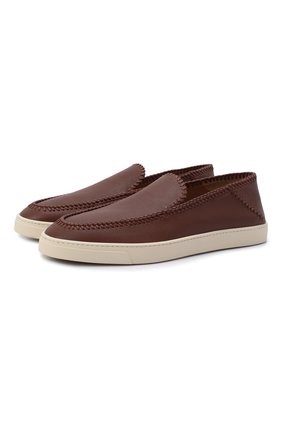 Мужские кожаные слипоны GIORGIO ARMANI коричневого цвета по цене 83650 руб., арт. X2X141/XF444 | Фото 1 Мужские кожаные слипоны GIORGIO ARMANI коричневого цвета, арт. X2X141/XF444 | Фото 1 (Материал внешний: Кожа; Материал внутренний: Натуральная кожа; Стили: Кэжуэл)