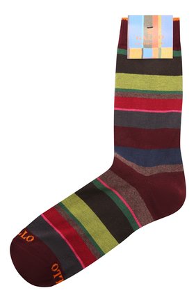 Мужские хлопковые носки GALLO бордового цвета, арт. AP103415 | Фото 1 (Кросс-КТ: бельё; Материал внешний: Хлопок)