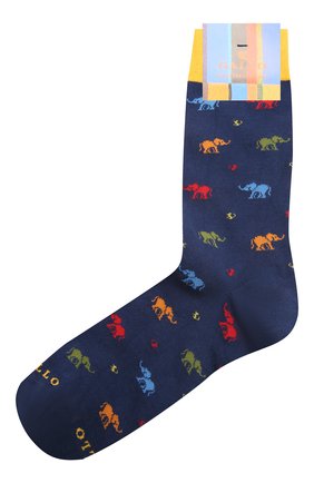 Мужские хлопковые носки GALLO синего цвета, арт. AP512138 | Фото 1 (Кросс-КТ: бельё; Материал внешний: Хлопок)