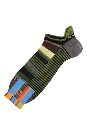Мужские хлопковые носки GALLO зеленого цвета, арт. AP512202 | Фото 1 (Материал внешний: Хлопок; Кросс-КТ: бельё)