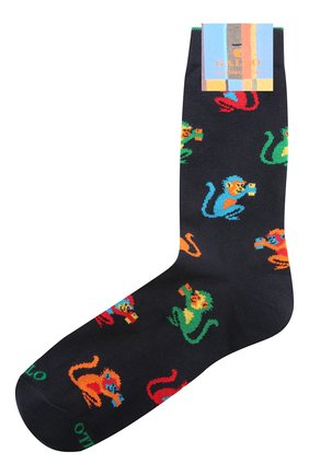Мужские хлопковые носки GALLO темно-синего цвета, арт. AP512244 | Фото 1 (Материал внешний: Хлопок; Кросс-КТ: бельё)