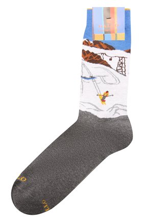Мужские хлопковые носки GALLO серого цвета, арт. AP512251 | Фото 1 (Материал внешний: Хлопок; Кросс-КТ: бельё)