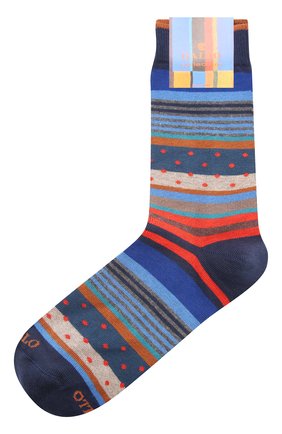 Мужские хлопковые носки GALLO темно-синего цвета, арт. AP512394 | Фото 1 (Материал внешний: Хлопок; Кросс-КТ: бельё)