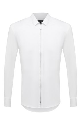 Мужская хлопковая рубашка GIORGIO ARMANI белого цвета по цене 66950 руб., арт. 8WGCCZ5H/JZ071 | Фото 1 Мужская хлопковая рубашка GIORGIO ARMANI белого цвета, арт. 8WGCCZ5H/JZ071 | Фото 1 (Рукава: Длинные; Материал внешний: Хлопок; Длина (для топов): Стандартные; Случай: Повседневный; Манжеты: На кнопках; Воротник: Акула; Принт: Однотонные; Стили: Кэжуэл)
